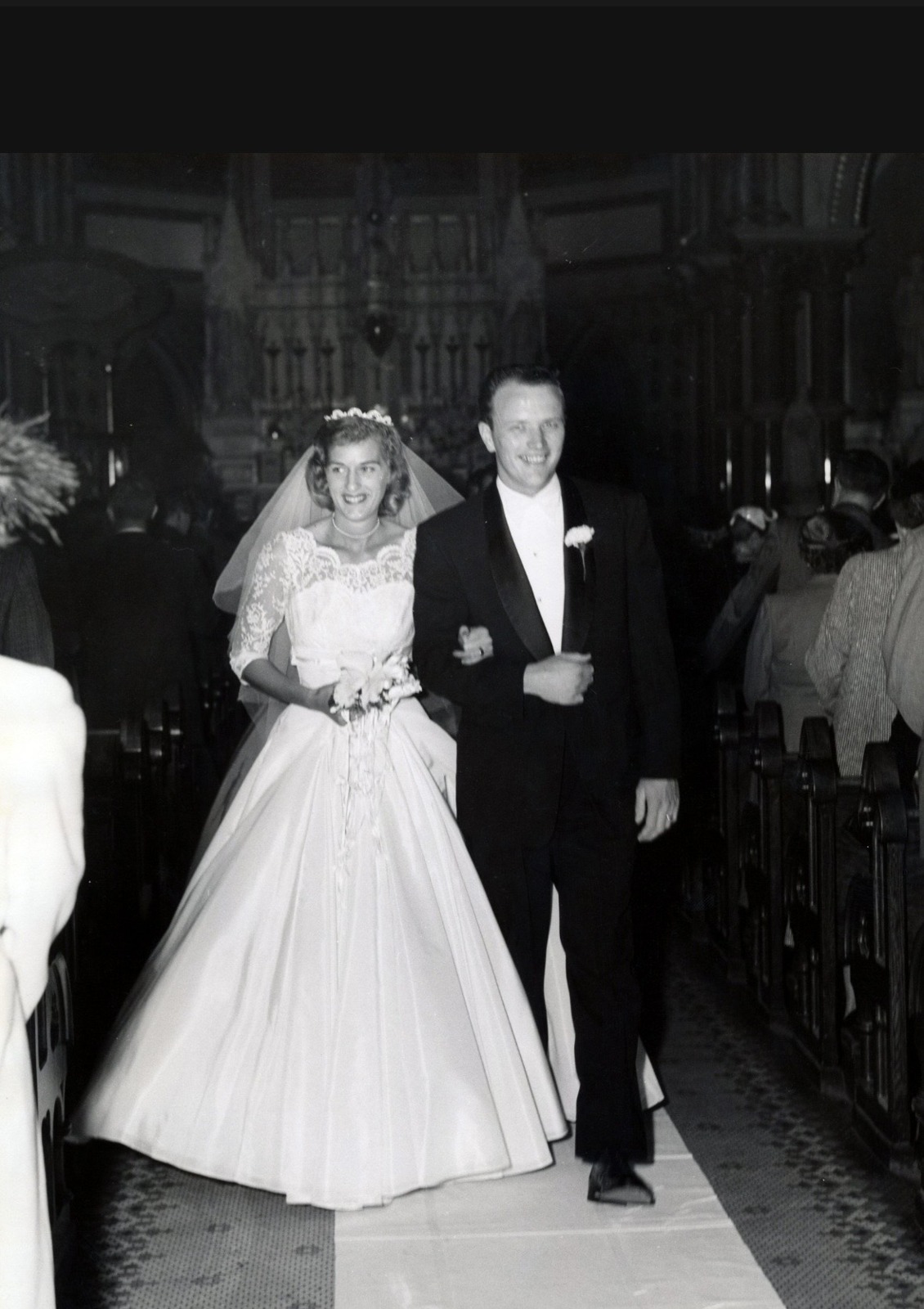 Original wedding photograph in a church
