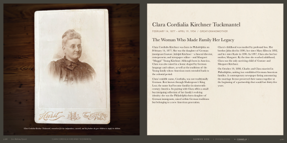 Clara Cordialia Kirchner Tuckmantel — Wood Background